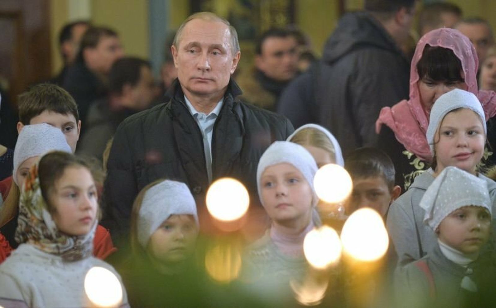 Putin fue a misa en Navidad