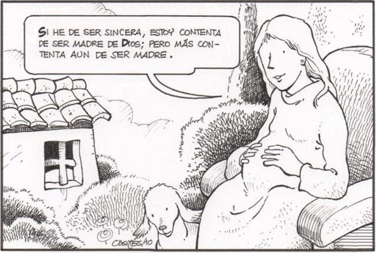 Contenta de ser madre