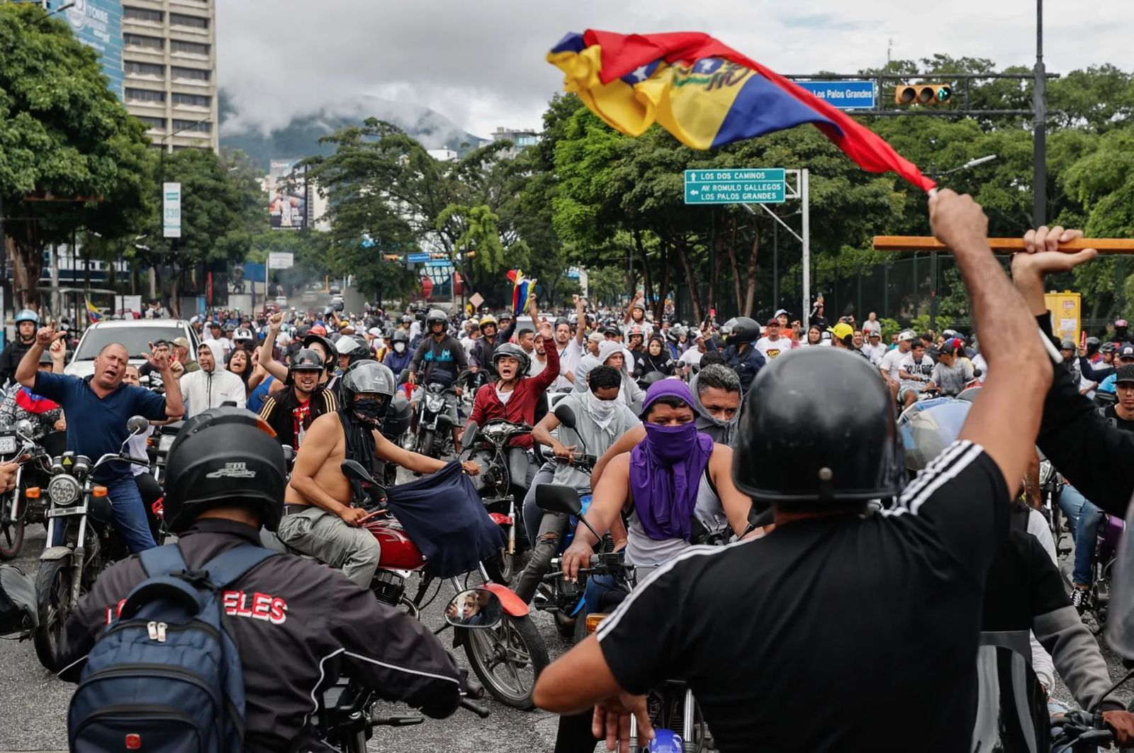 Protestas de opositores a Maduro en Venezuela