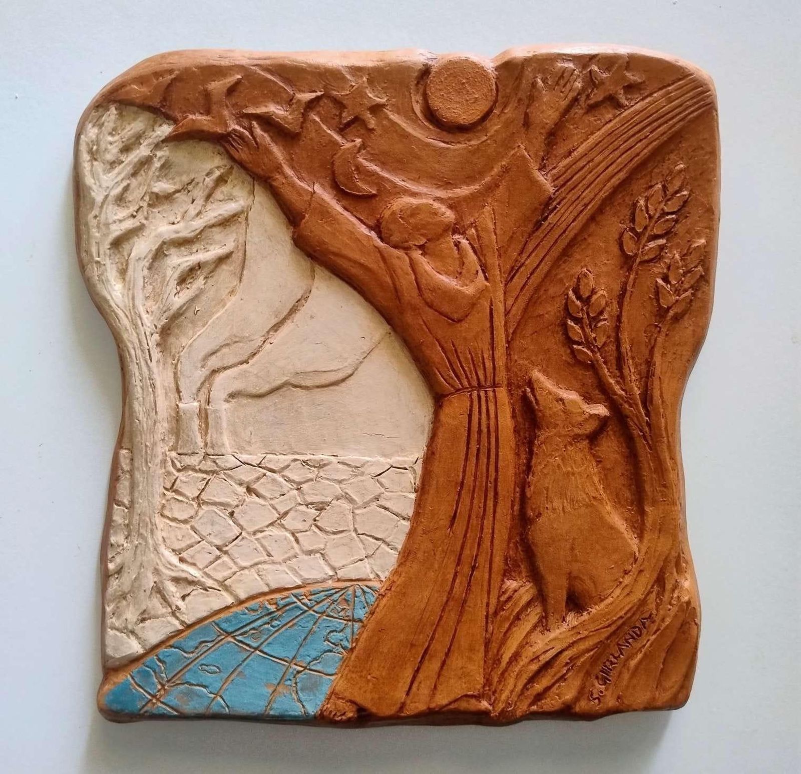 Escultura de terracota que el Papa regaló a Sánchez