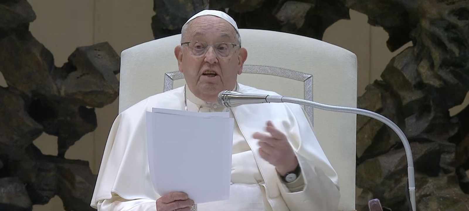 Francisco, durante la audiencia de hoy