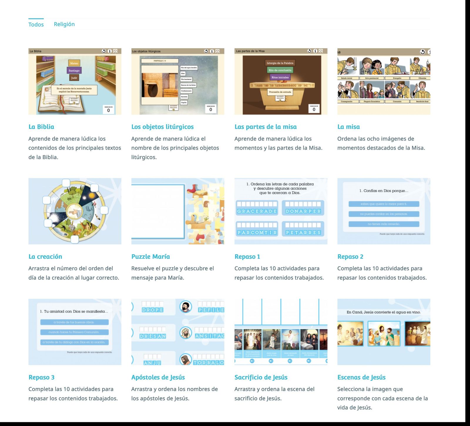 Juegos religion