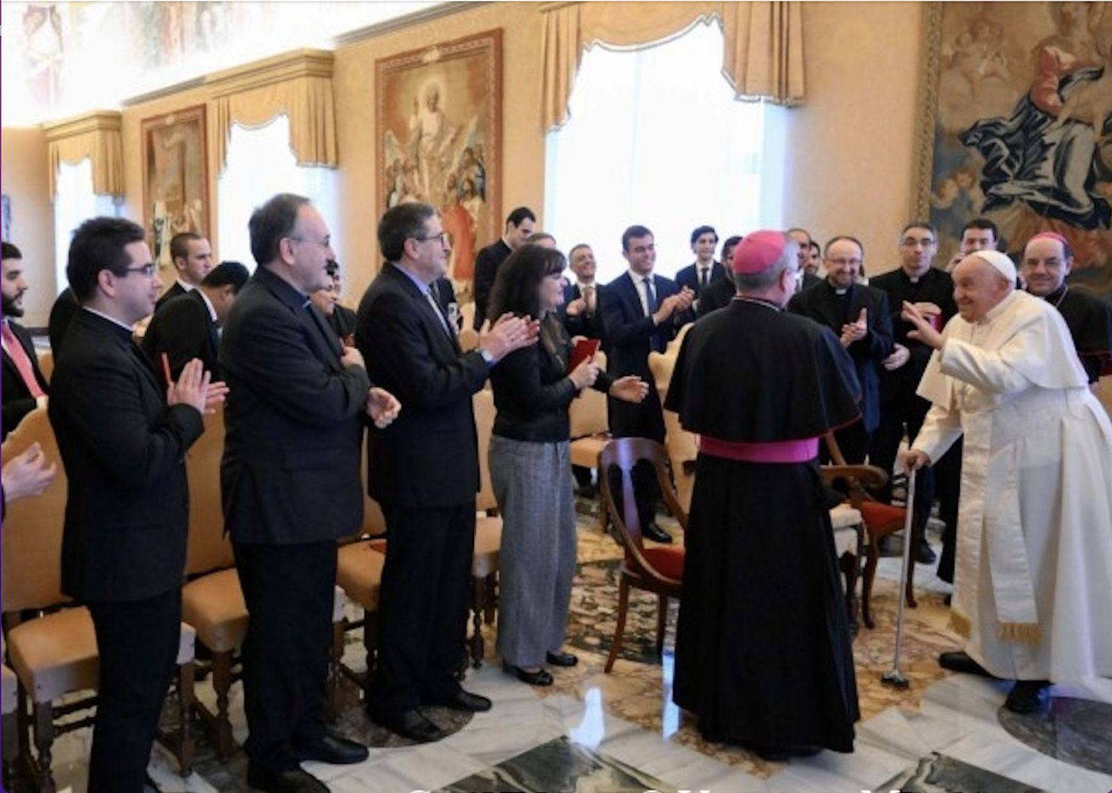 Francisco, con las delegaciones  de Pamplona y San Sebastián