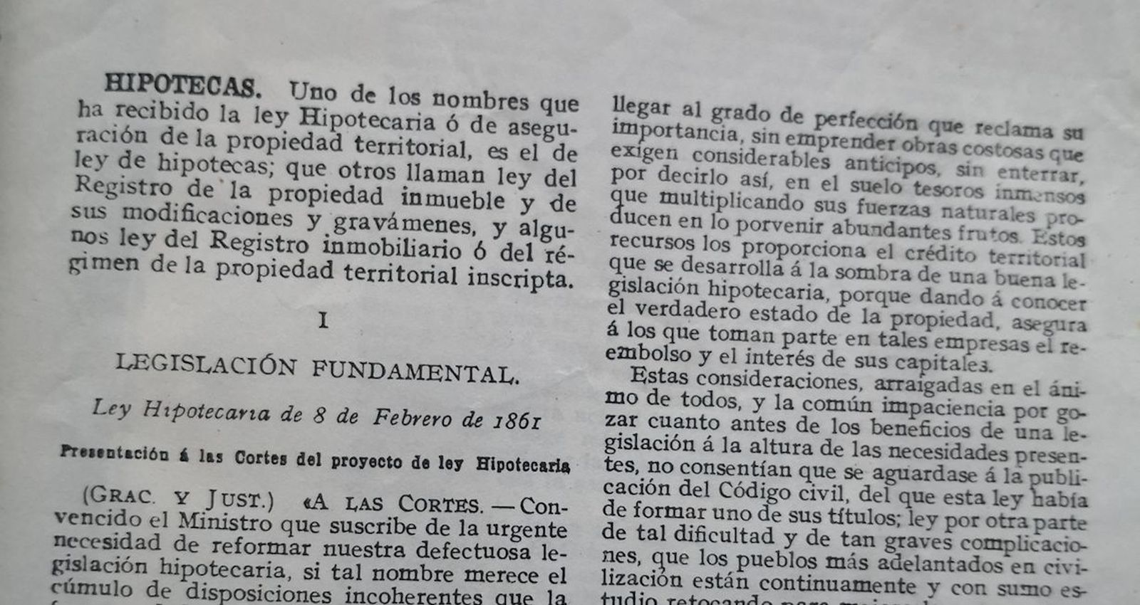 Legislación hipotecaria