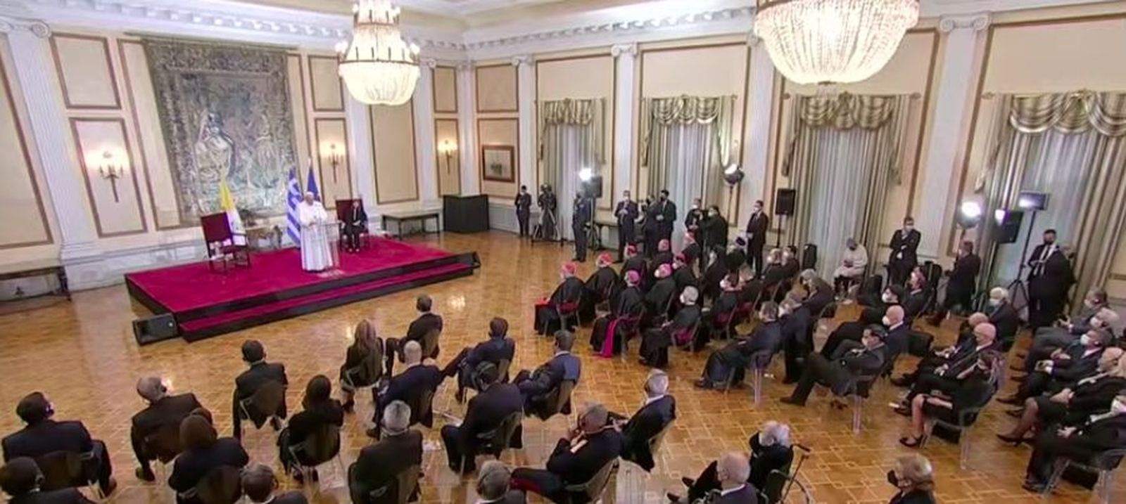 Discurso papal en el palacio presidencial