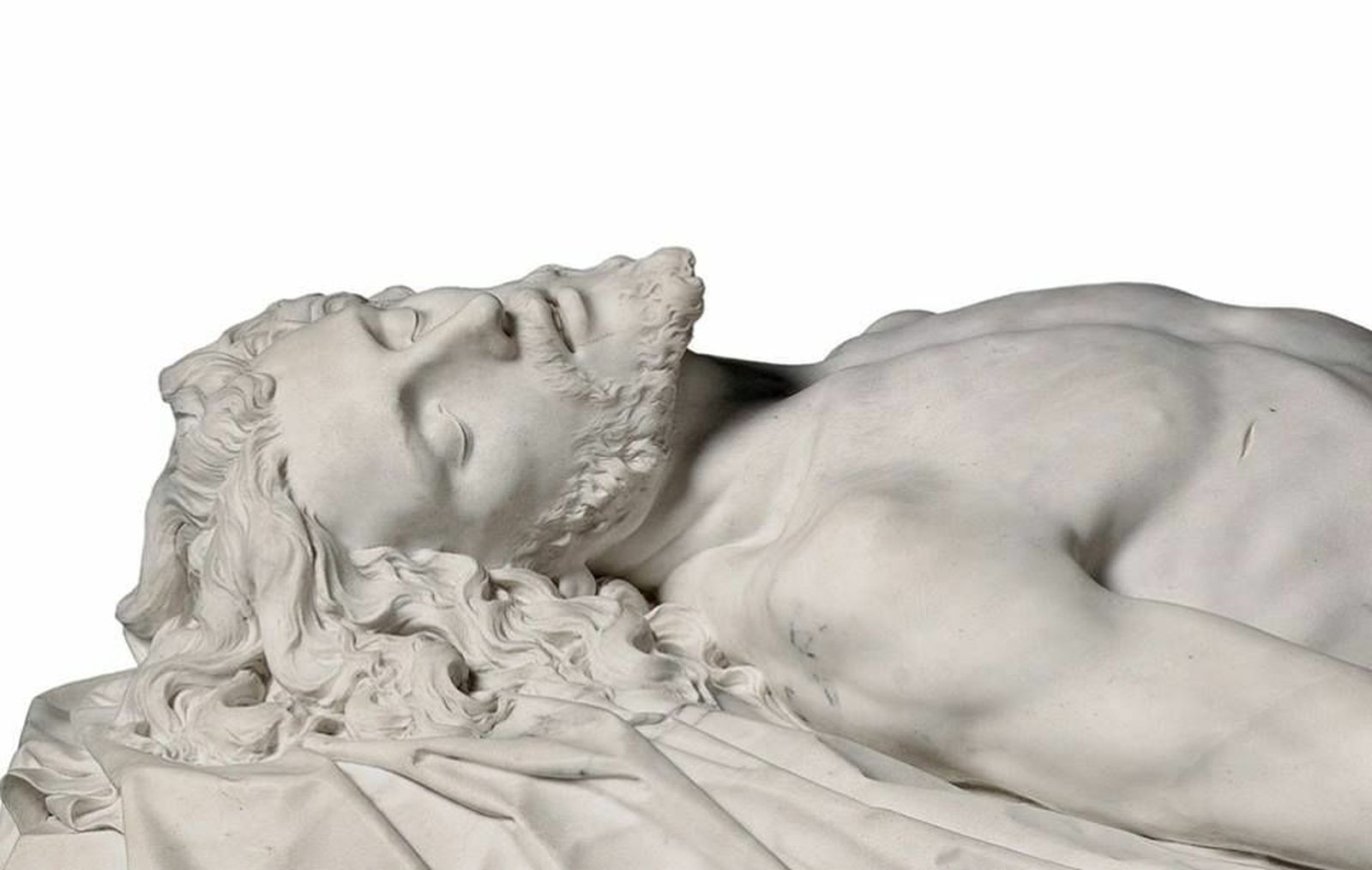 Detalle del 'Cristo yacente' de Vallmitjana