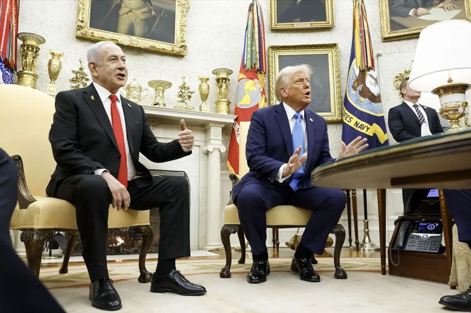 Netanyahu y Trump en la Casa Blanca