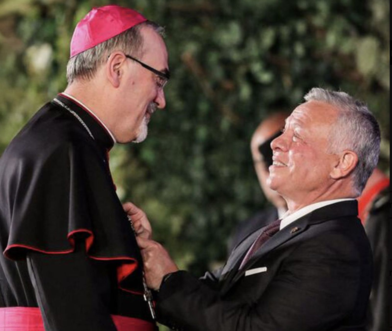 Pizzaballa y el rey de Jordania