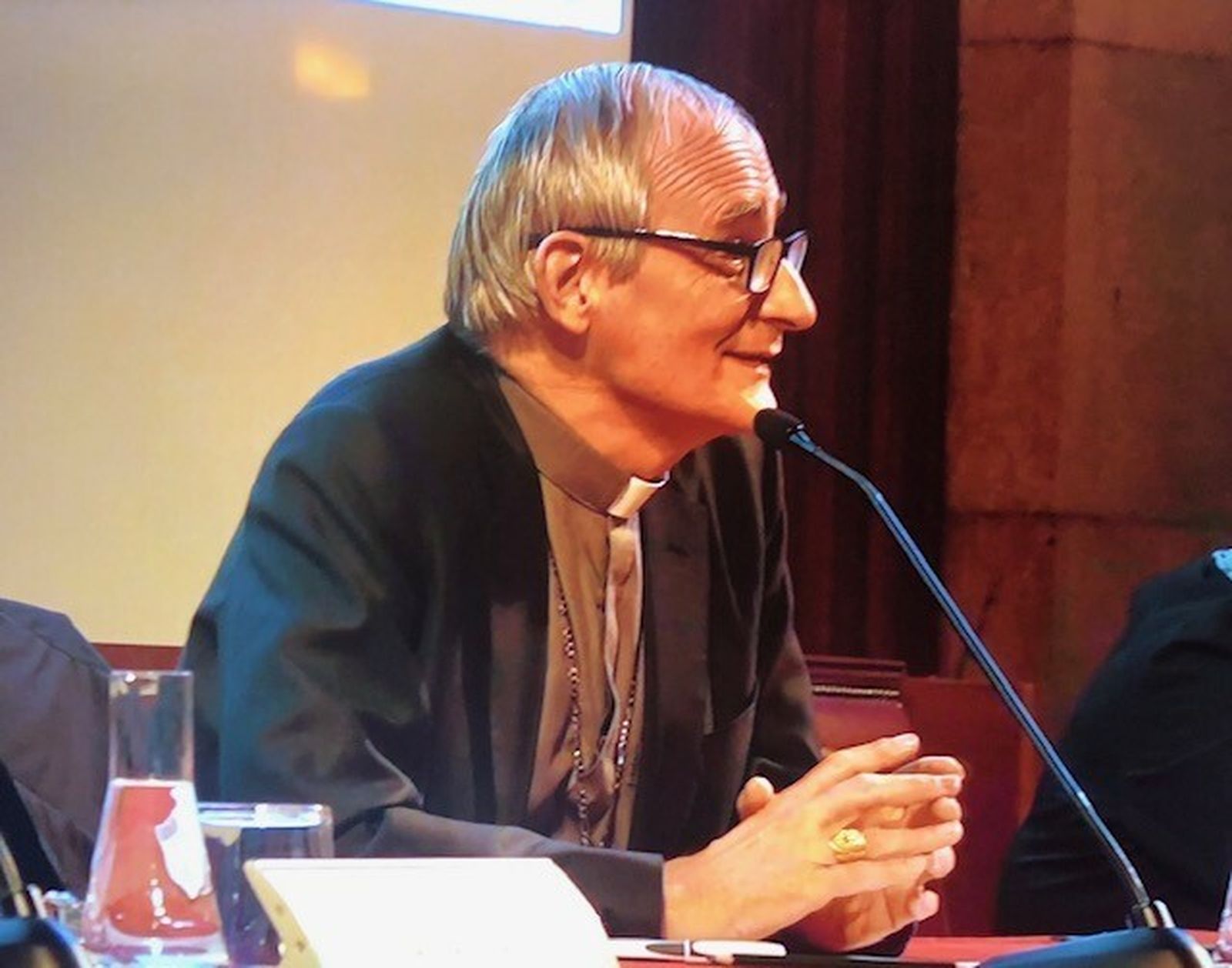 El cardenal Zuppi, en Barcelona