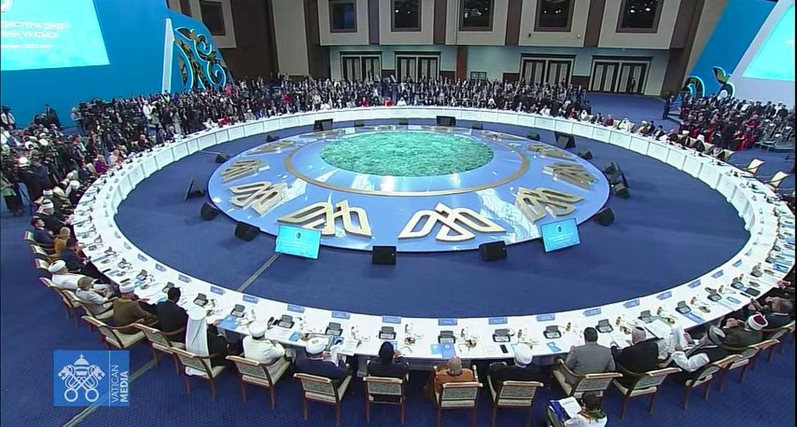 Mesa de líderes religiosos en Nur-Sultan