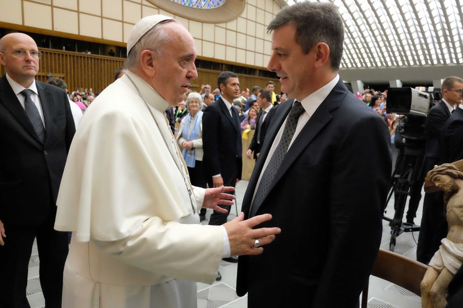 Álvaro Martínez Moreno, presidente, con el Papa Francisco