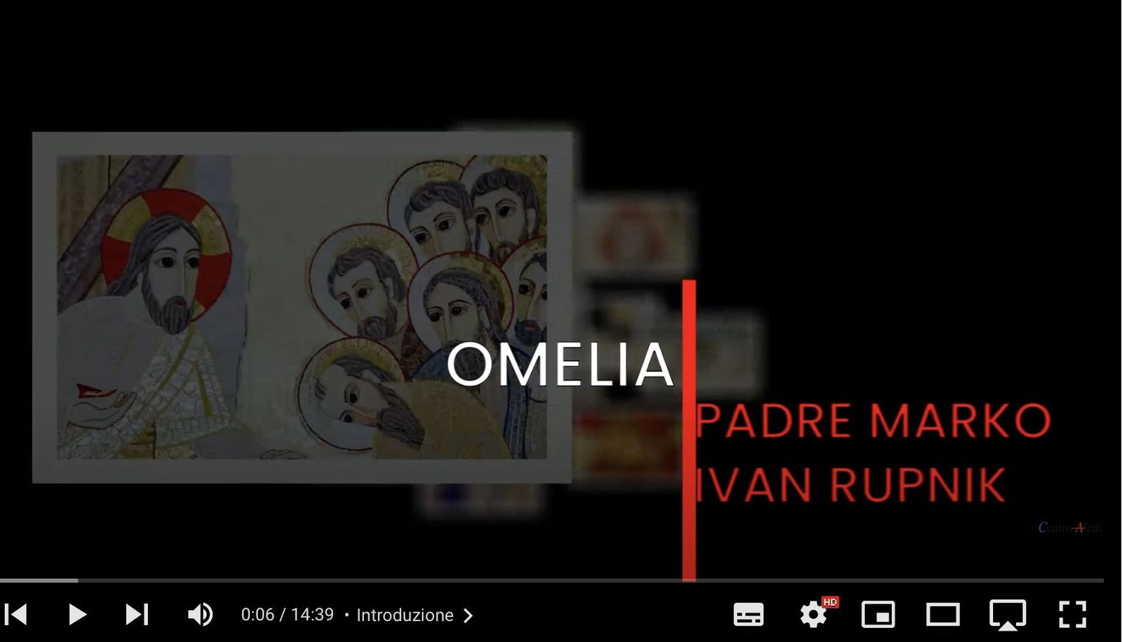 Homilías de Rupnik en el Centro Alleti