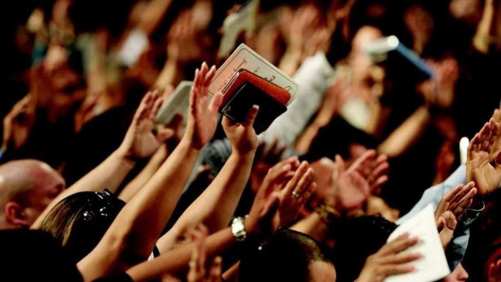 Culto en una iglesia evangélica