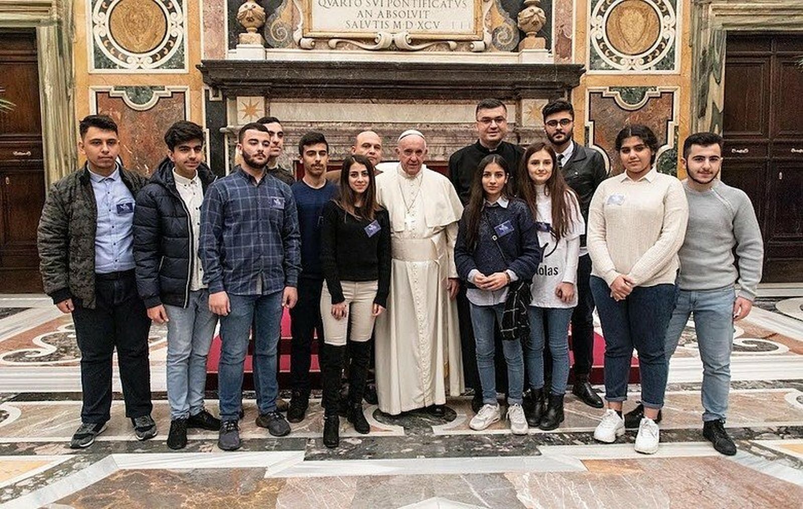 El Papa, con los jóvenes de Scholas
