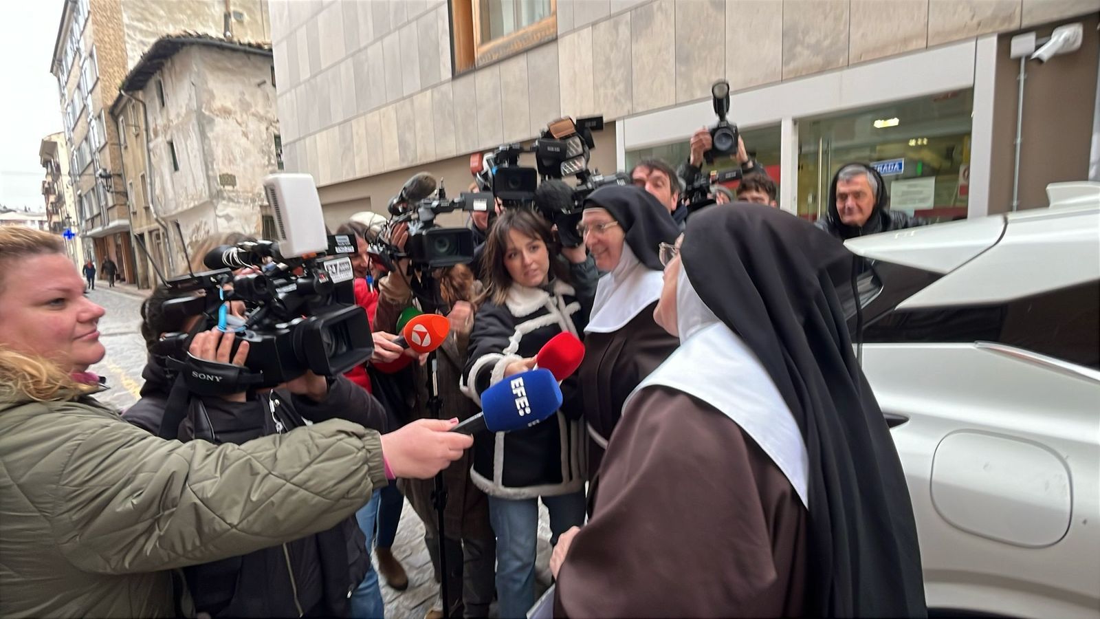 La ex abadesa, en los Juzgados de Briviesca