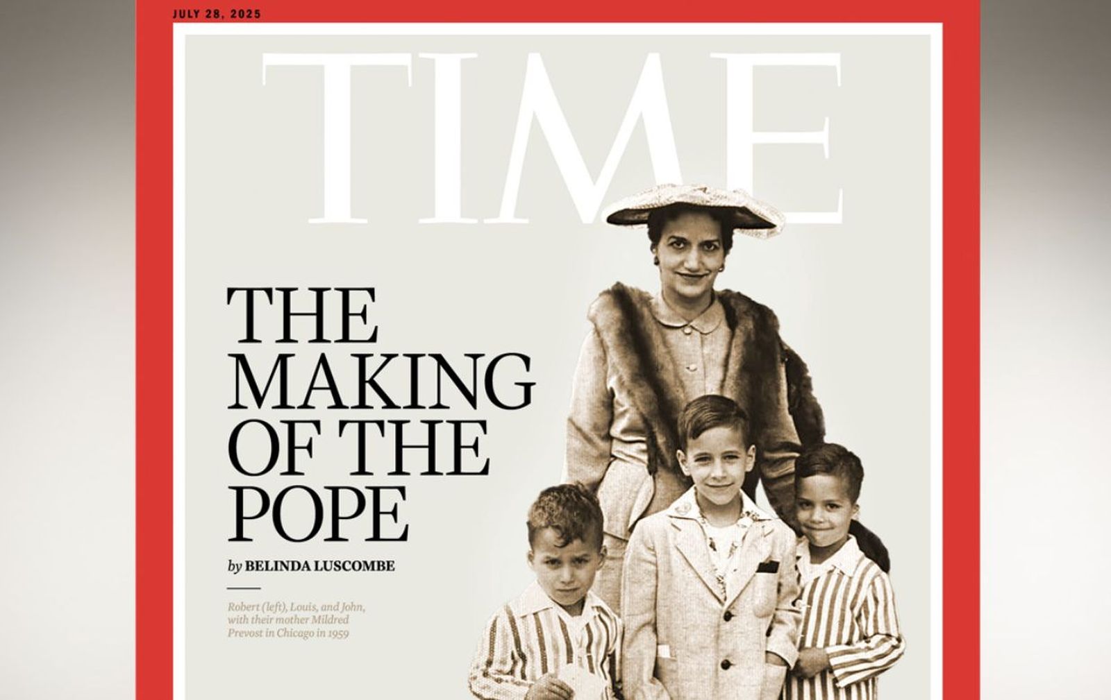 Portada de 'Time' con el Papa y su familia