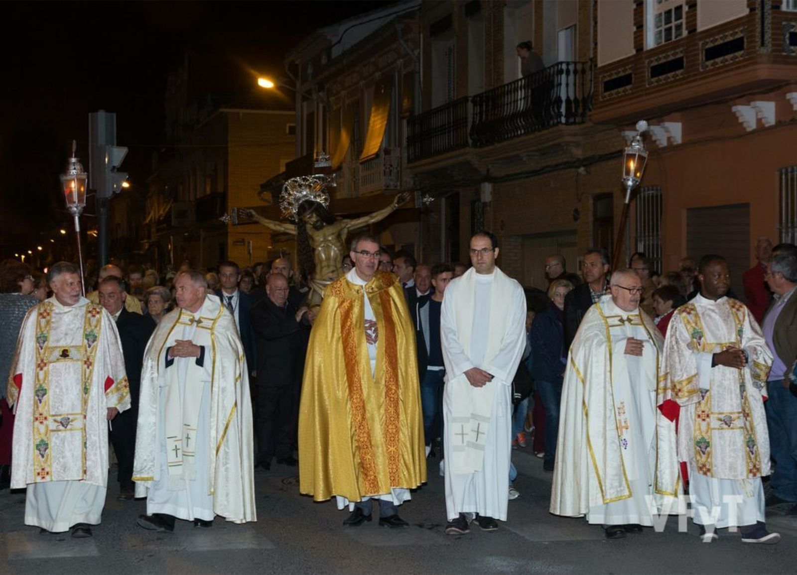 Procesión del Cristo patrón del barrio
