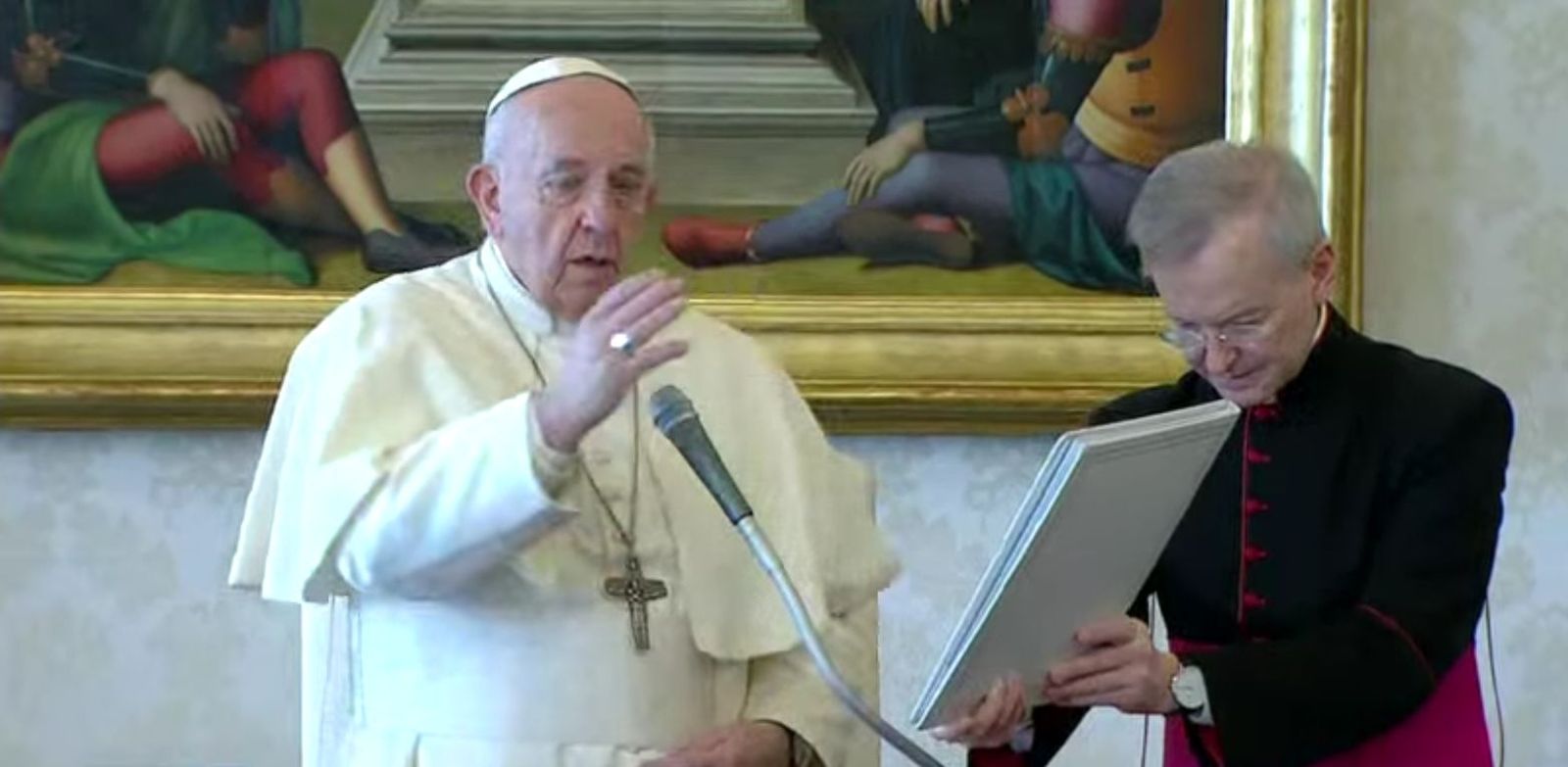 Bendición del Papa en la audiencia