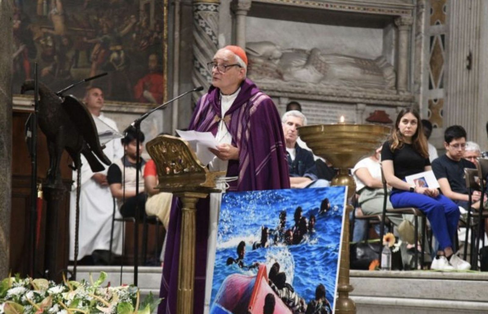 Zuppi, con los migrantes