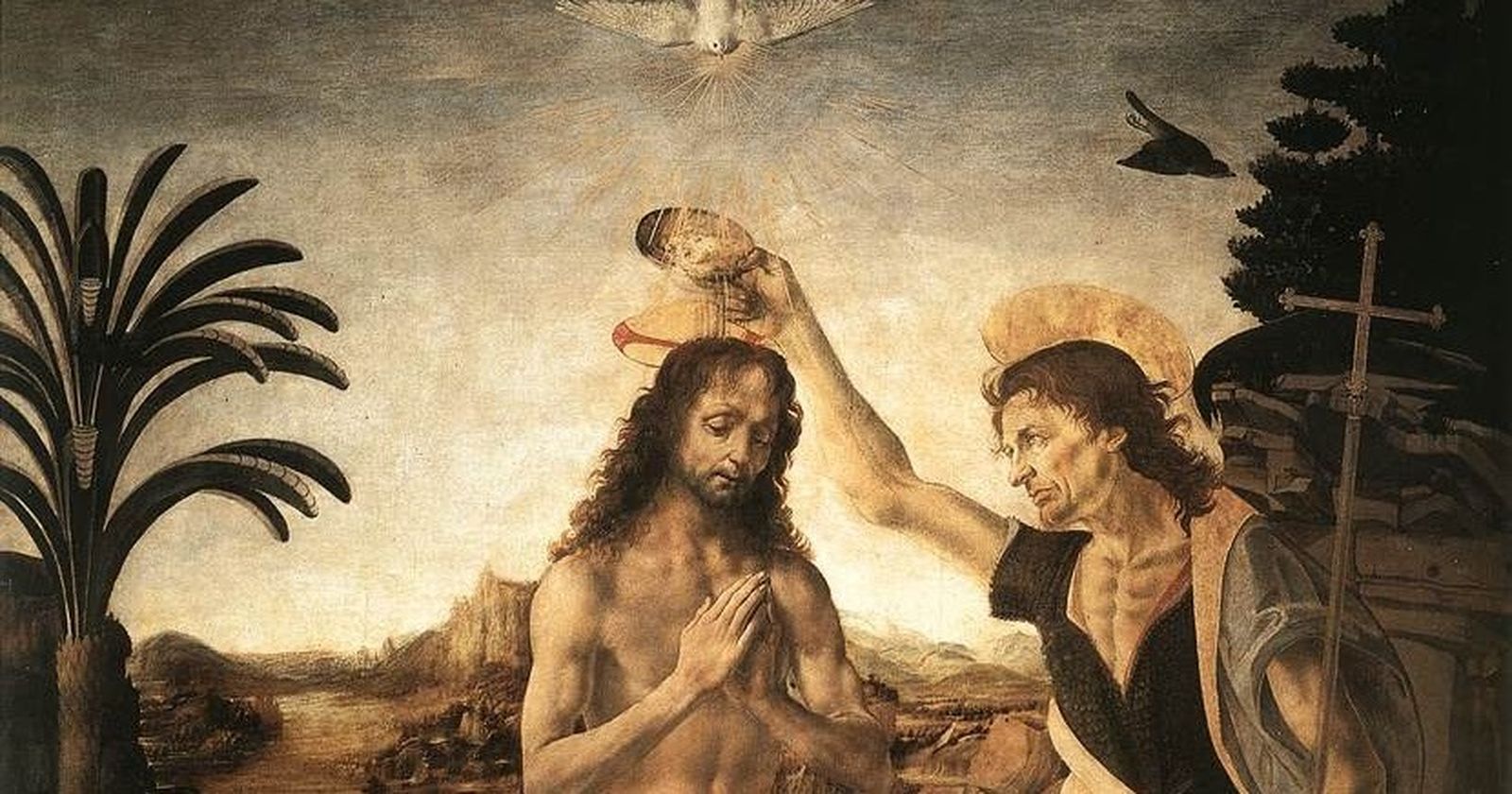 Bautismo de Cristo. Verrocchio