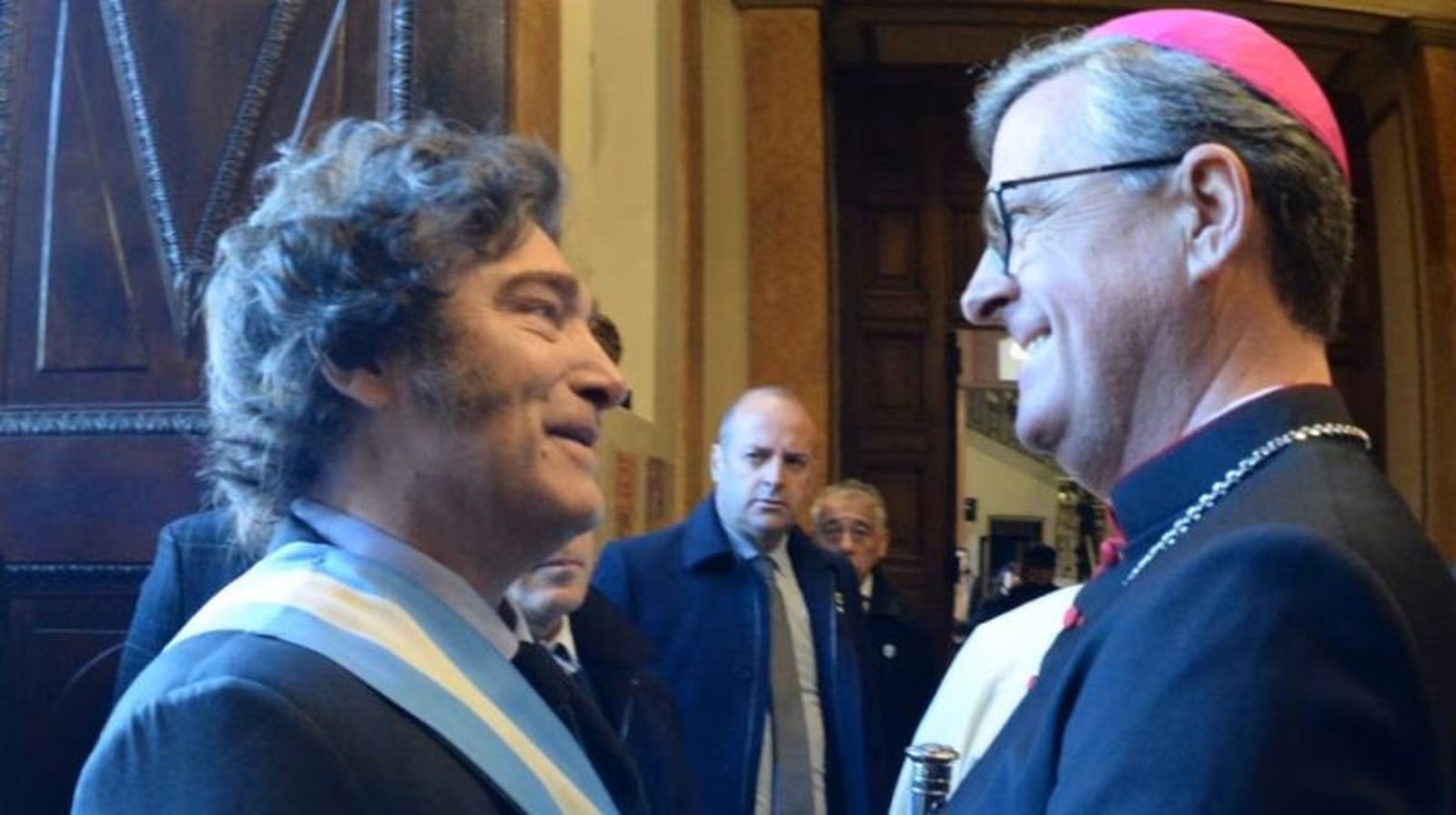 Javier Milei y el arzobispo porteño, Jorge García Cuerva