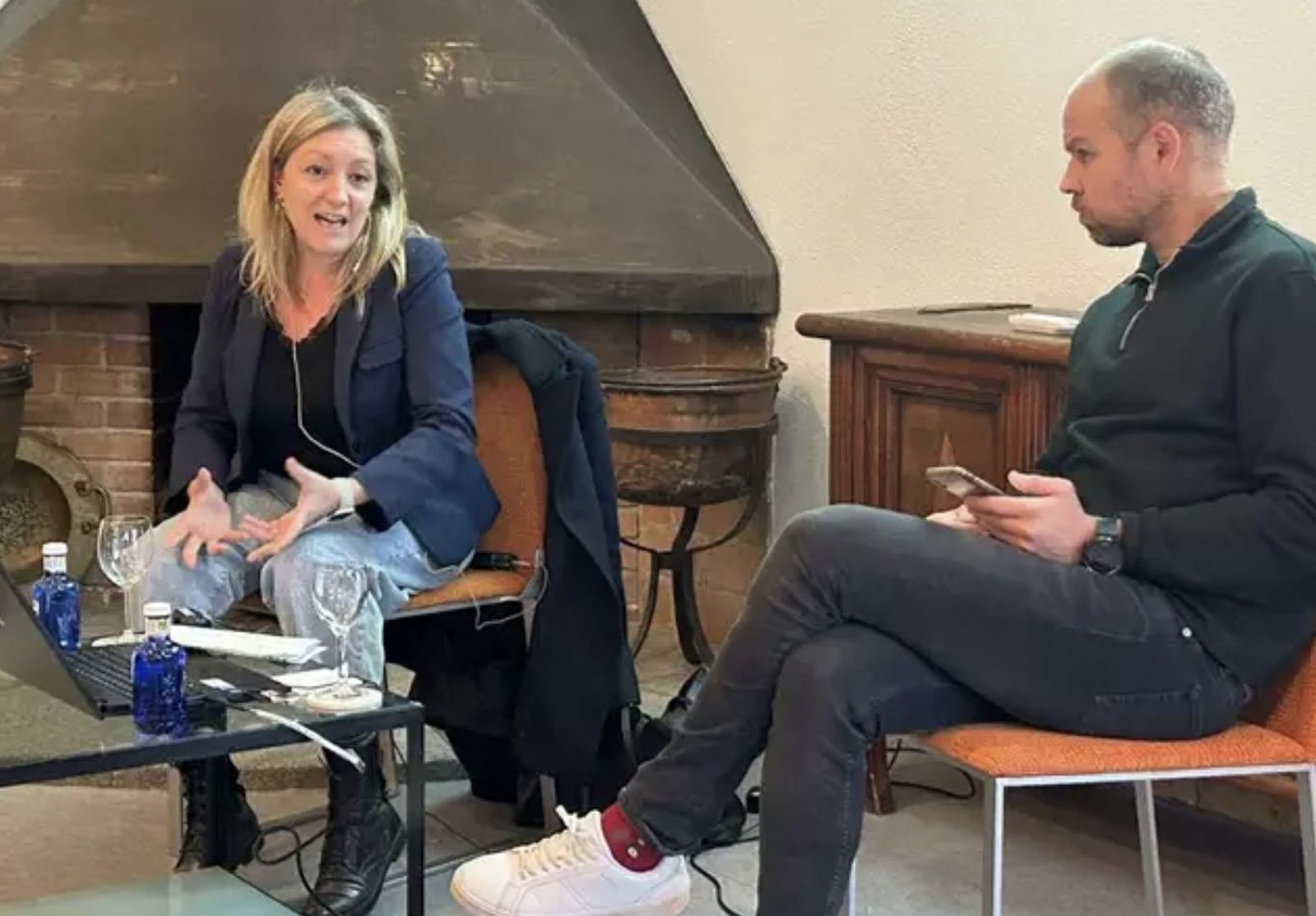 Natalia Peiro durante el coloquio