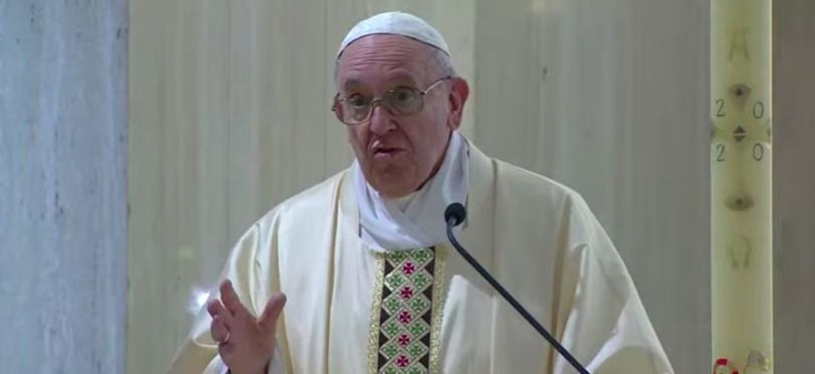 Francisco, hoy en Santa Marta