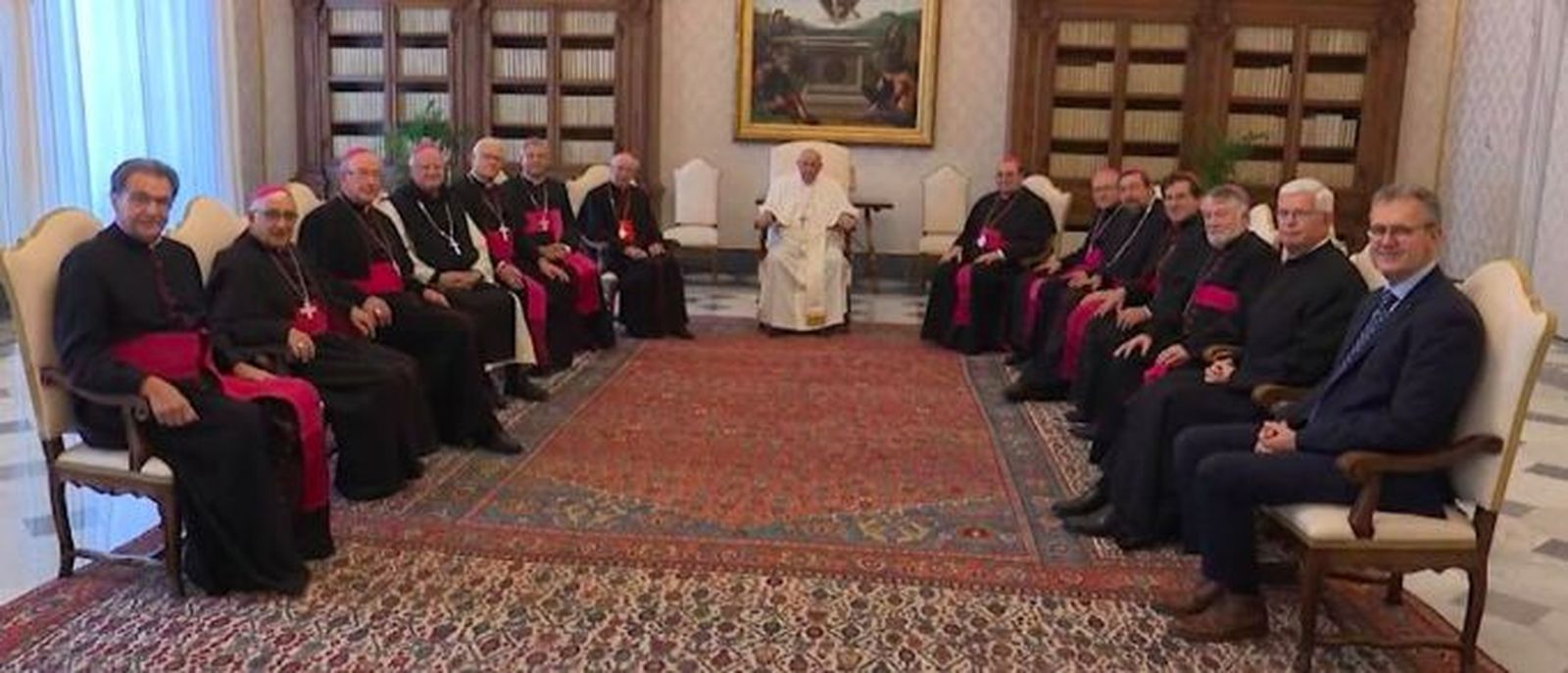 El Papa, con los obispos belgas