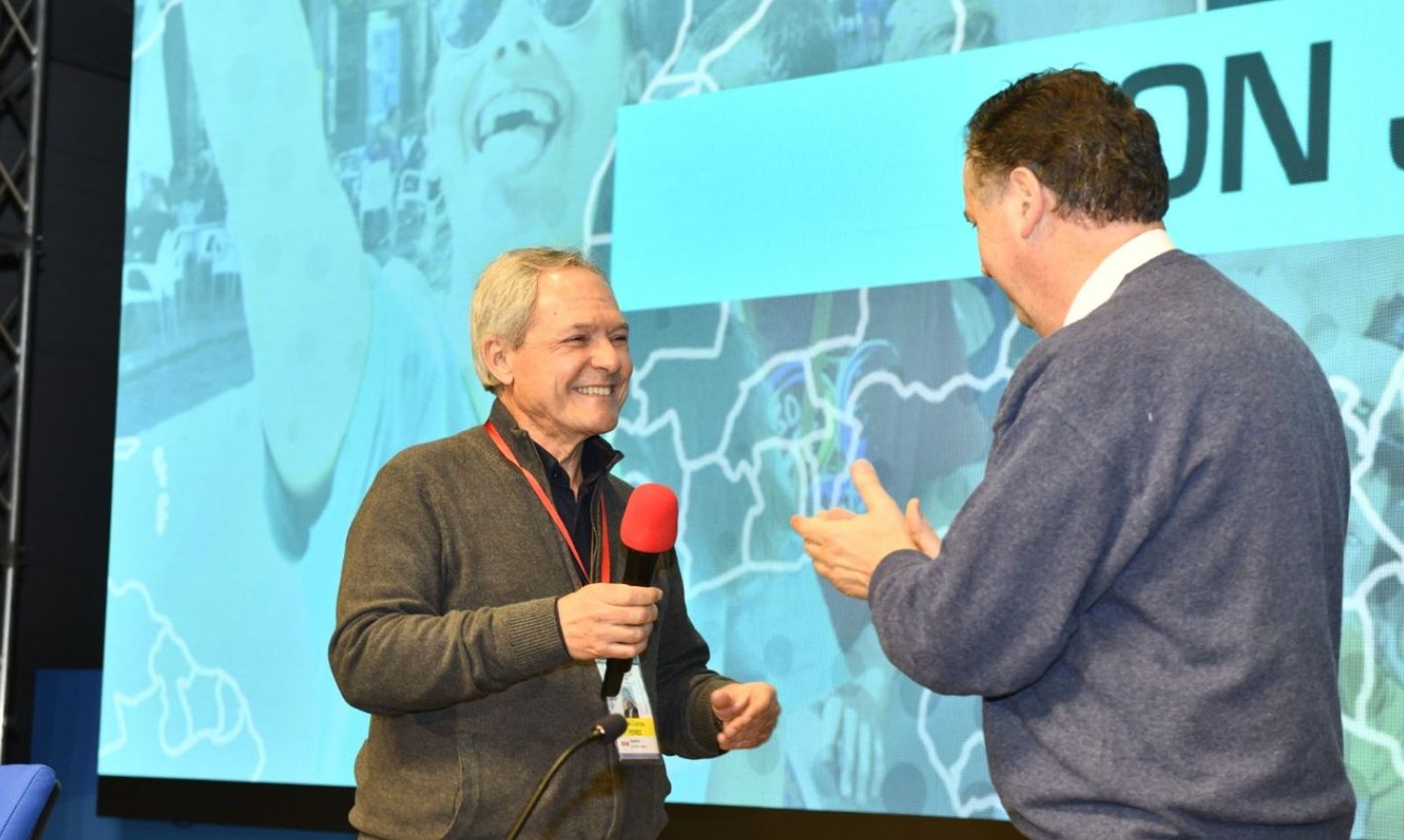 Juan Carlos Pérez Godoy y el padre Artime