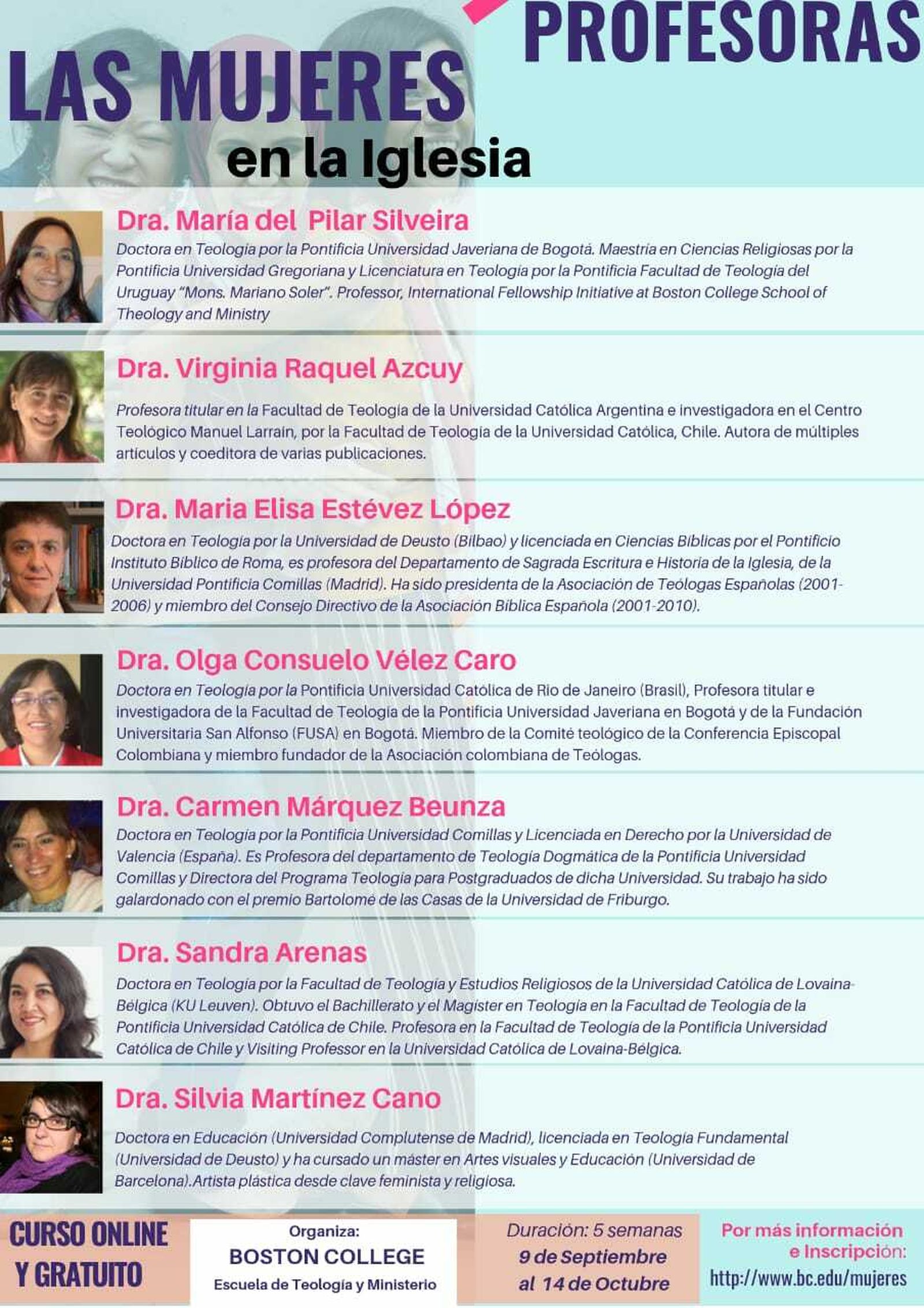 Profesoras del curso del Boston College