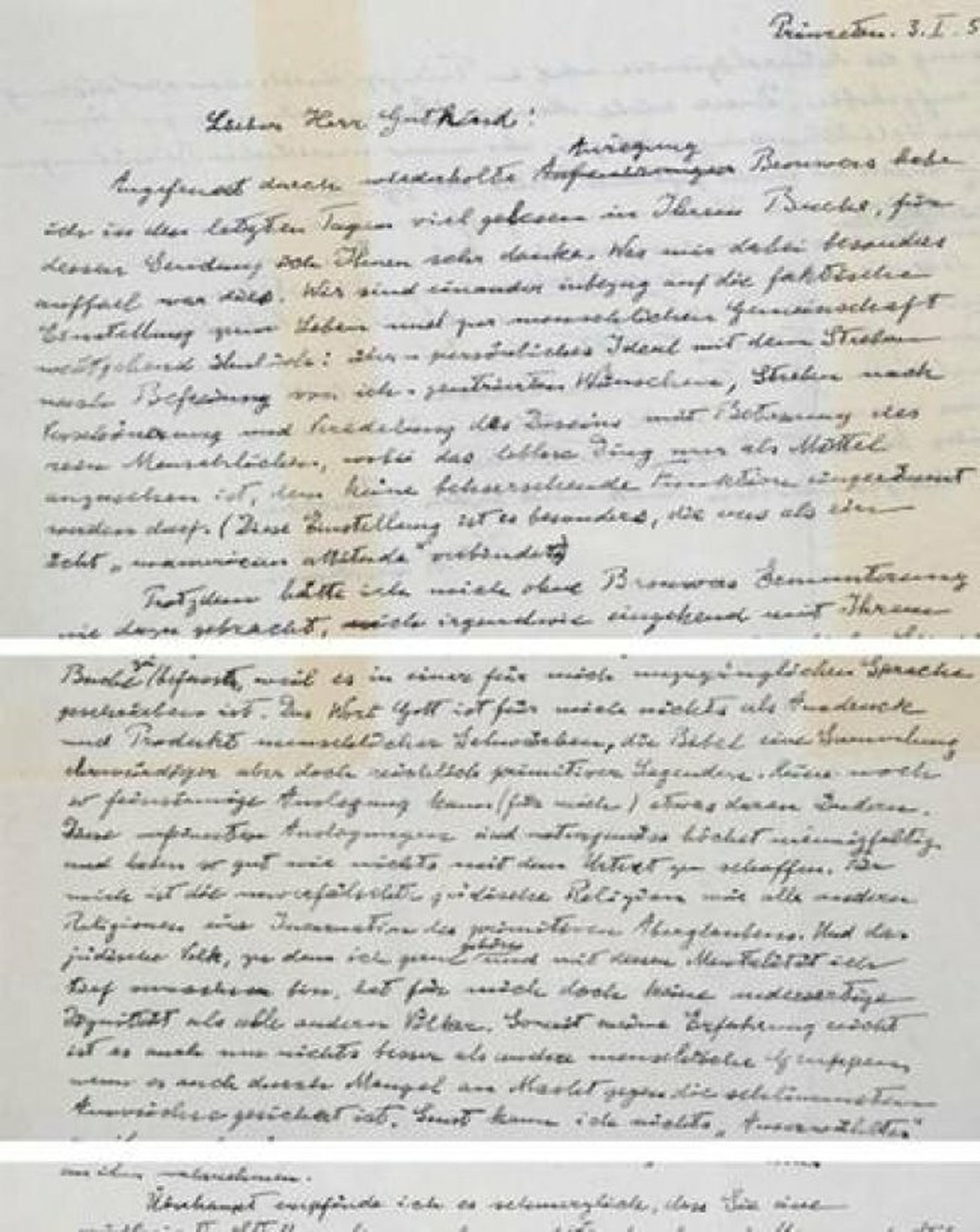 La carta sobre Dios de Einstein