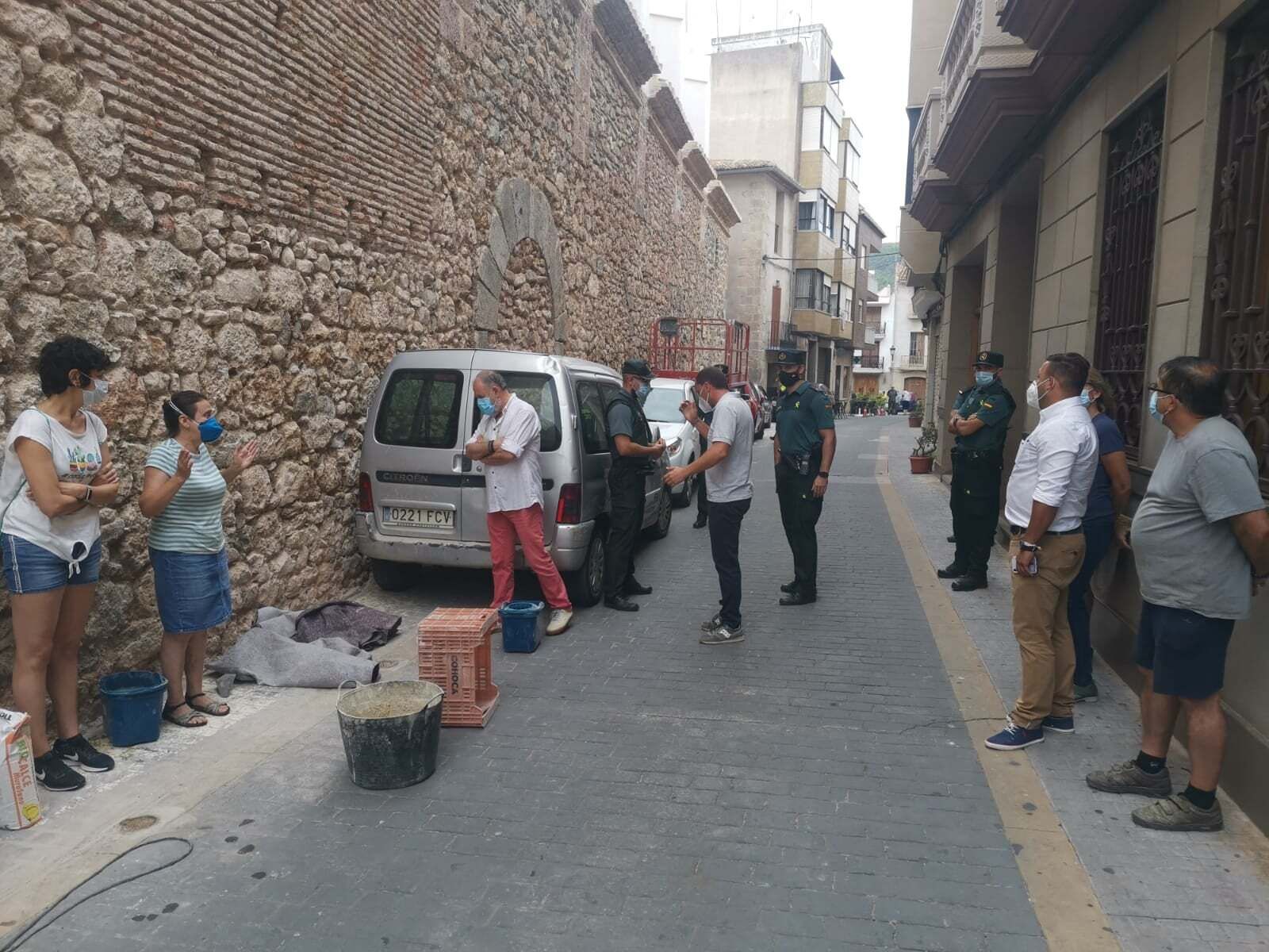 Intervención e la Guardia Civil