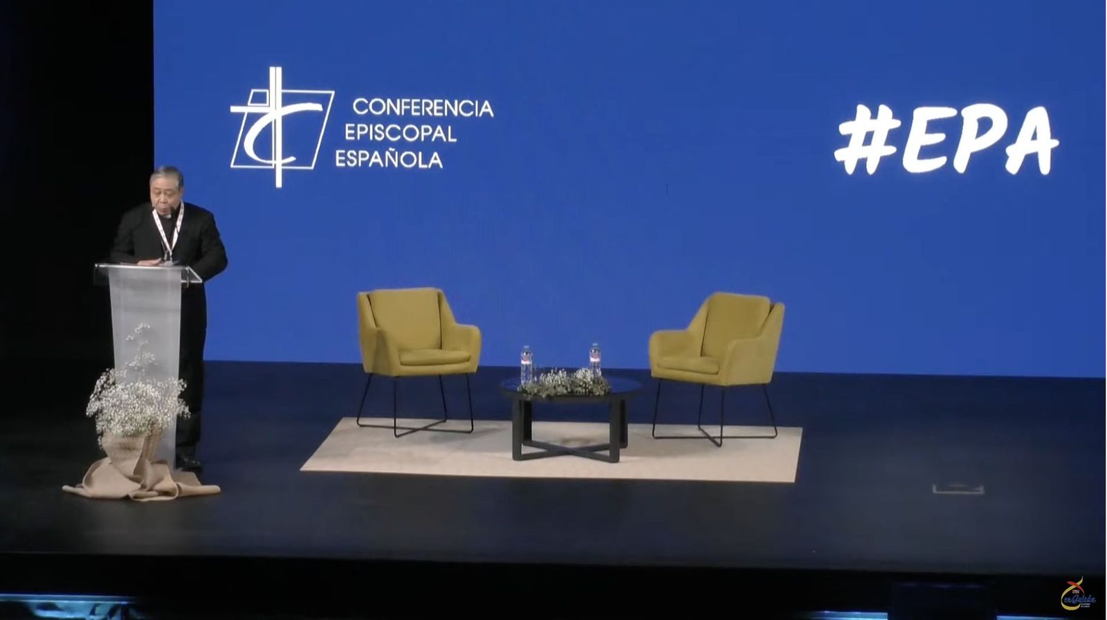 El nuncio Bernardito Auza durante su intervención en el EPA