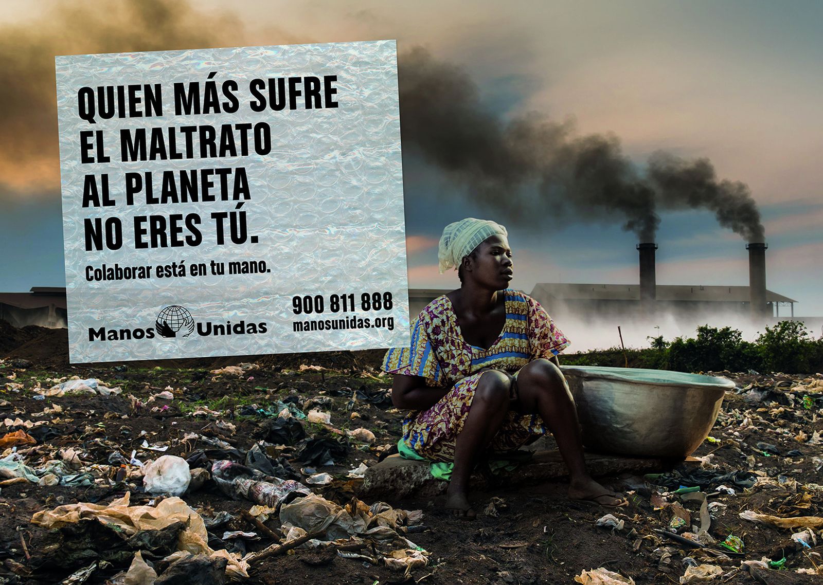 Cartel de la campaña contra el hambre de Manos Unidas 2020