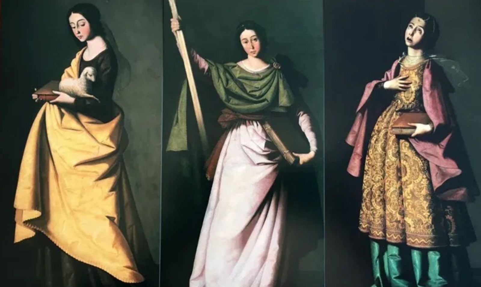Santas de Zurbarán: Inés, Eulalia, Bárbara