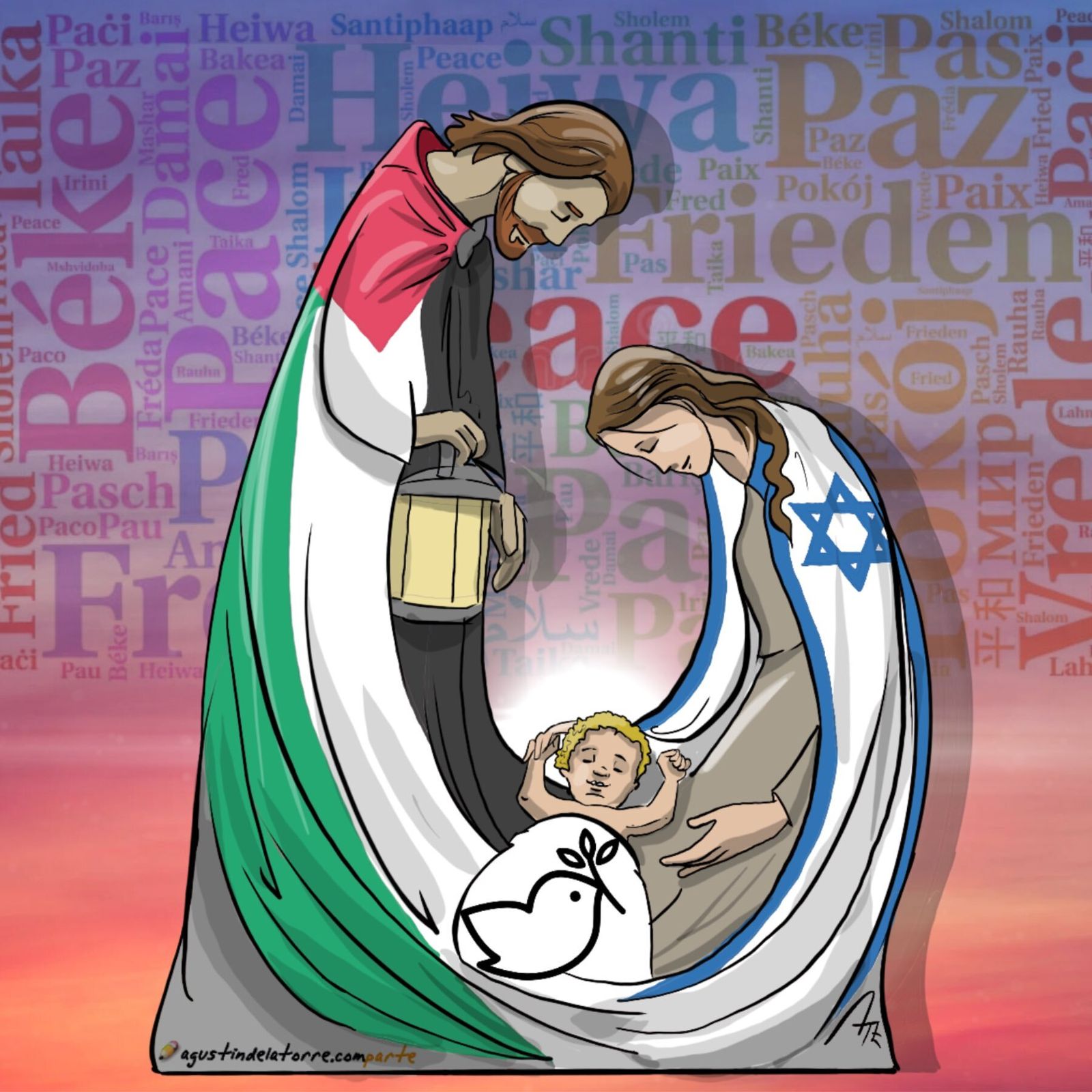 Navidad de paz entre Israel y palestina