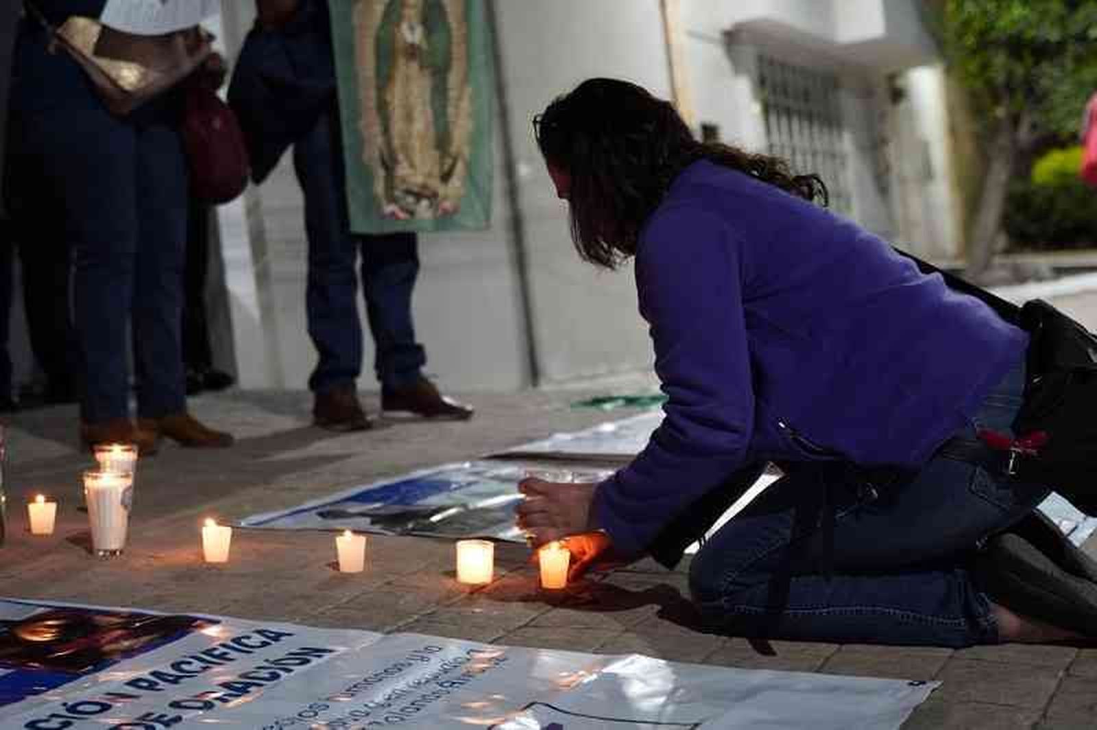 Protesta pacífica ante la embajada de Nicaragua en México