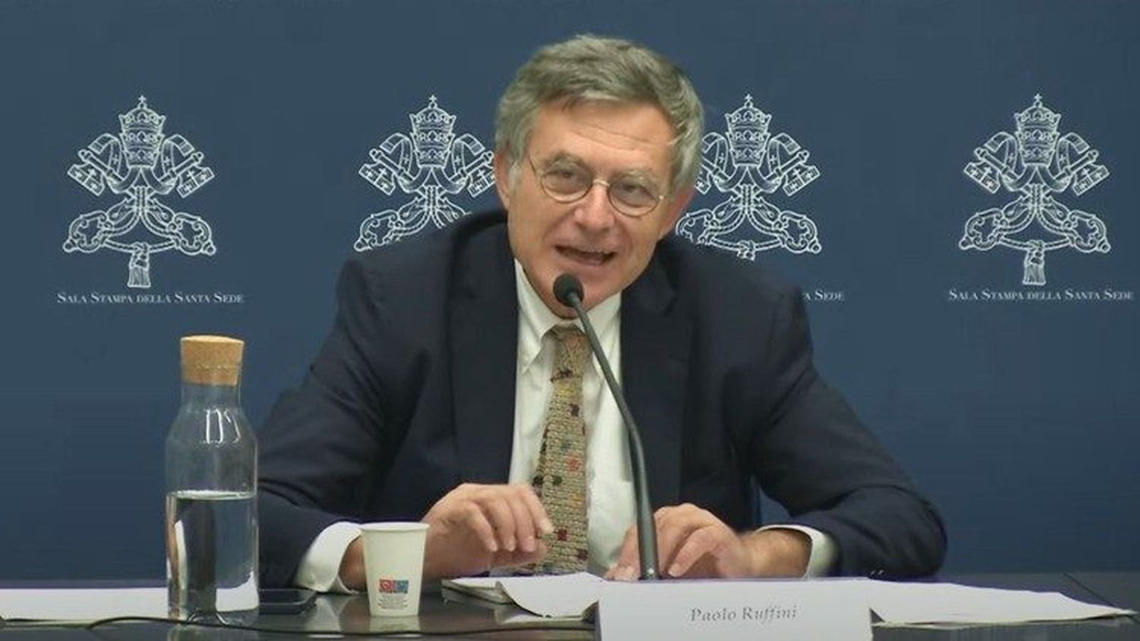 Paolo Ruffini, Prefecto del Dicasterio para la Comunicación y Presidente de la Comisión de Comunicaciones de la XVI Asamblea General Ordinaria del Sínodo de los Obispos