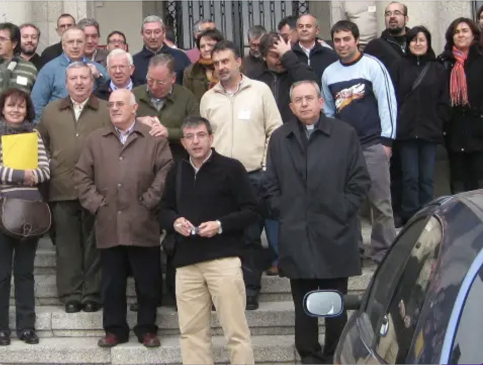 Díaz Abajo con el fallecido obispo Antonio Algora, impulsor de la PO, en una foto de archivo