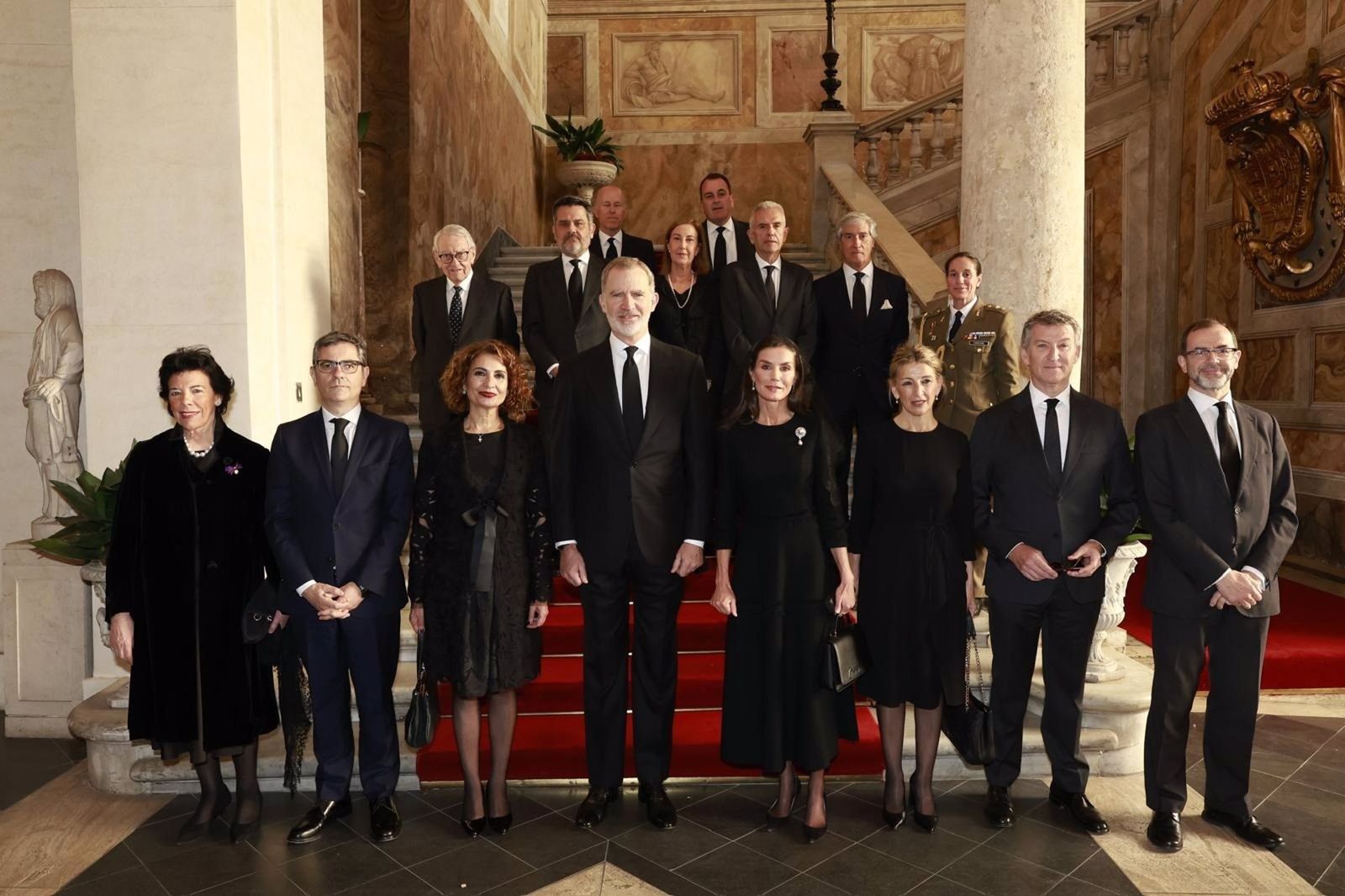 Delegación española en los funerales