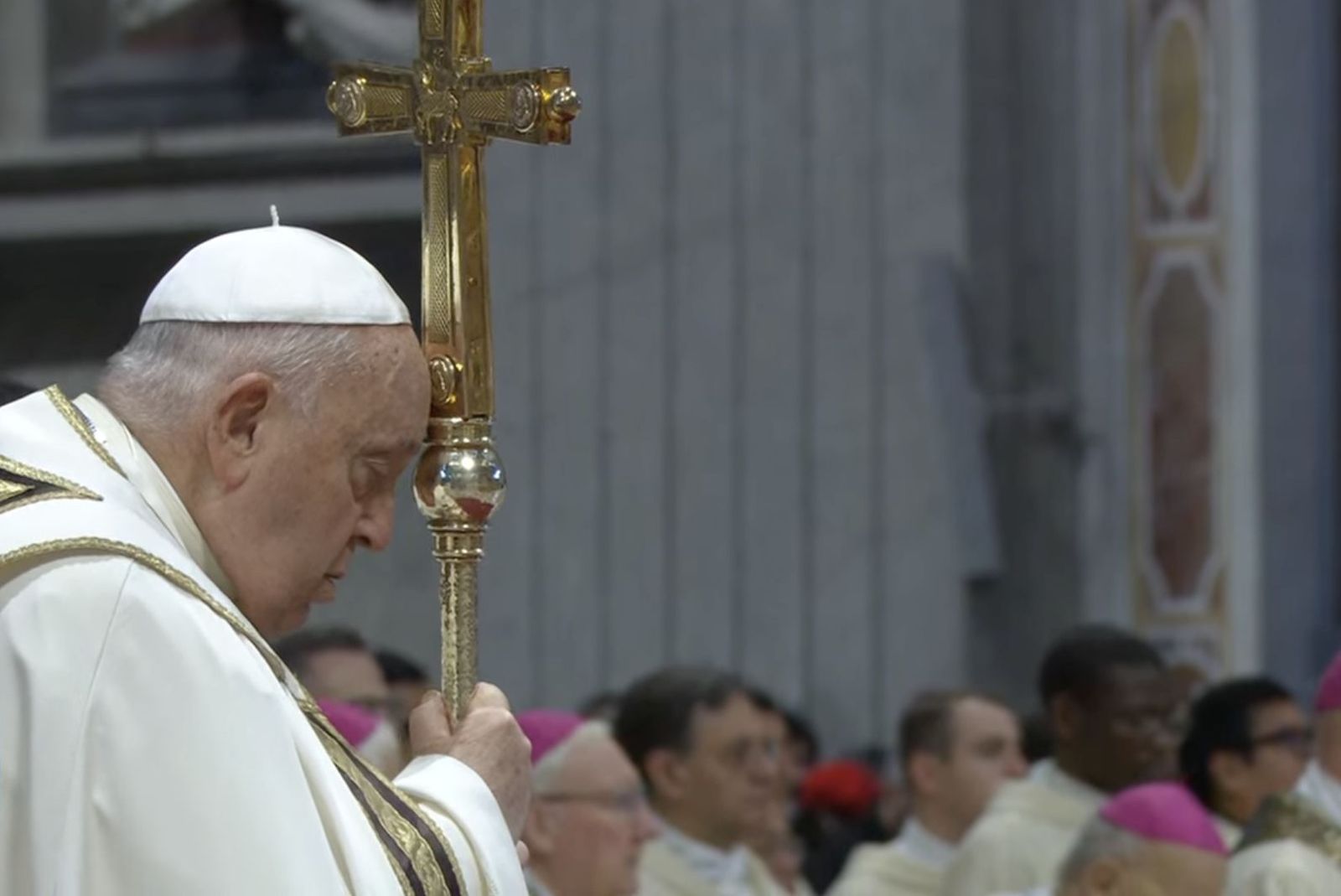 Francisco, durante la celebración eucarística