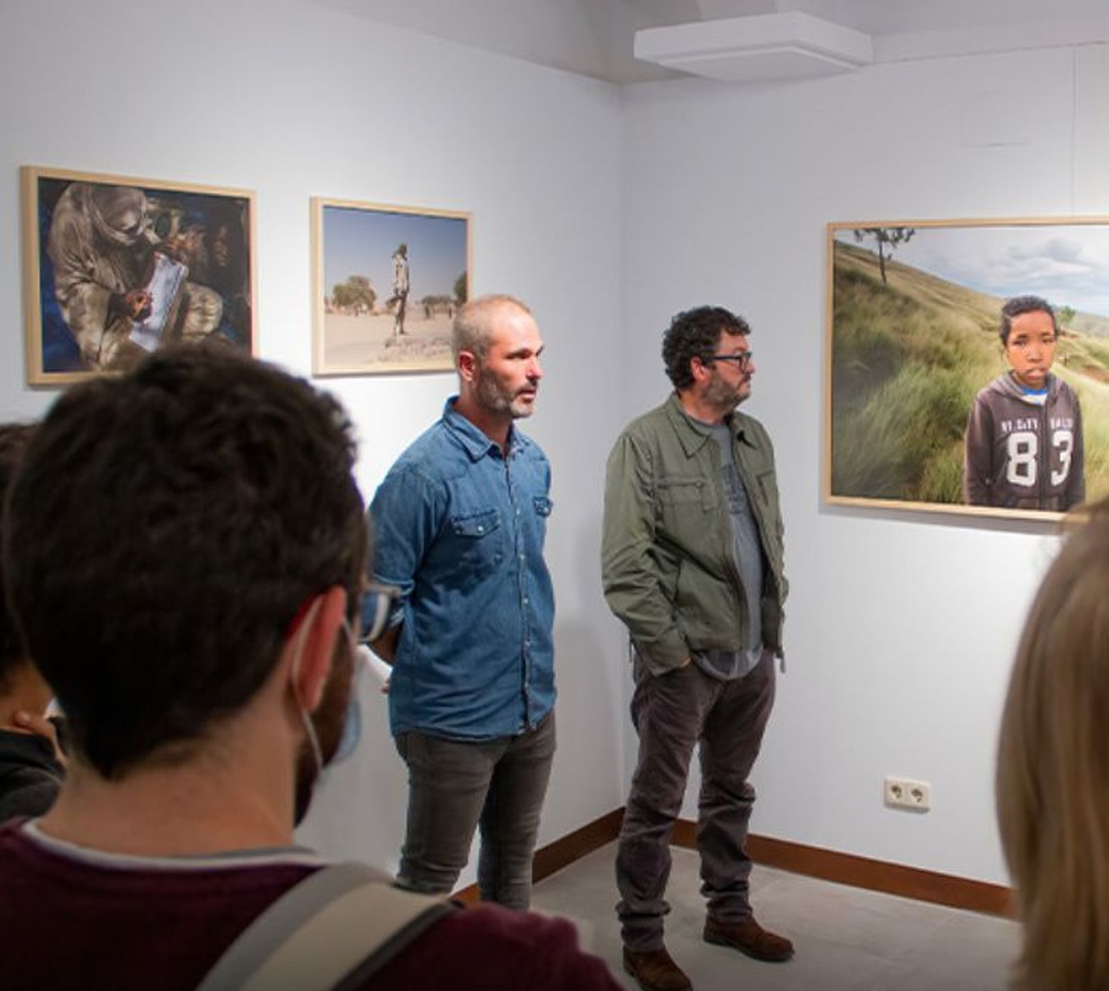 Alfons Rodríguez y Xavier Aldekoa en la inauguración