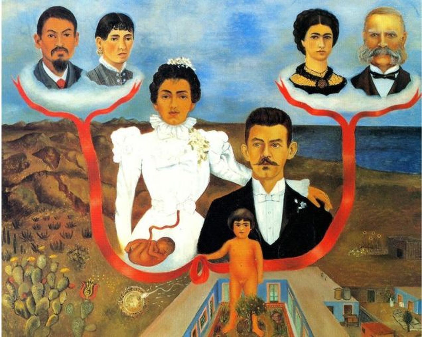 "Mis abuelos, mis padres y yo", Frida Kahlo