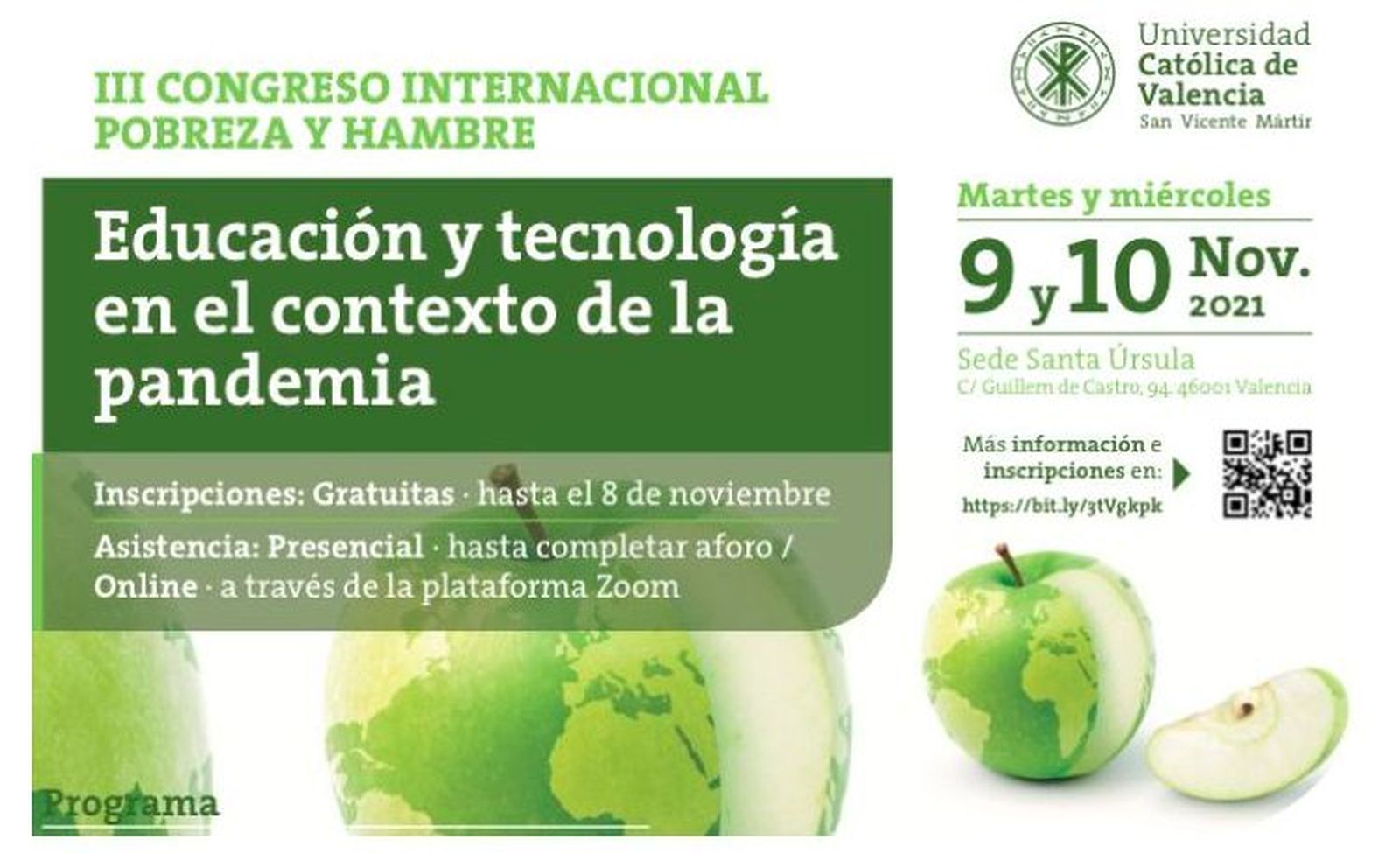 La UCV organiza el III Congreso Internacional Pobreza y Hambre
