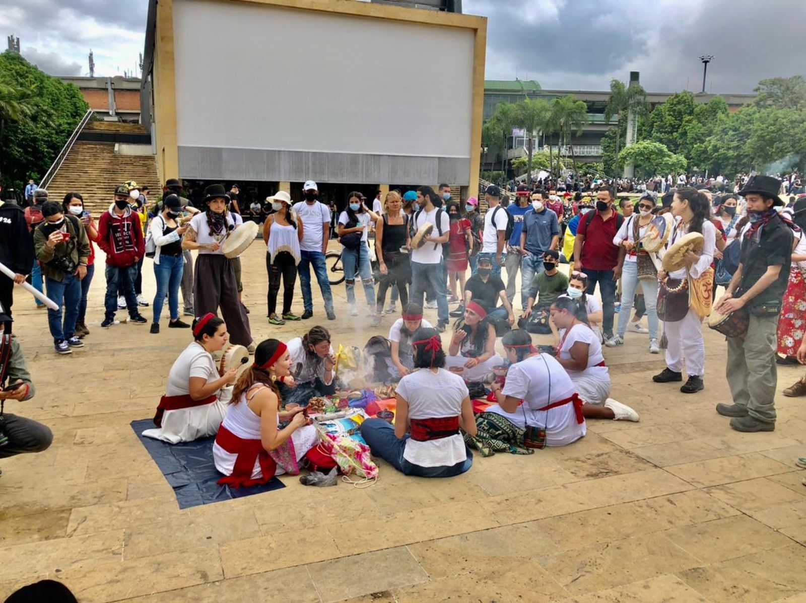 Una imagen del plantón