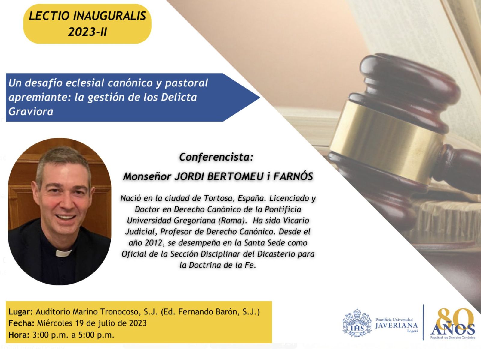 Bertomeu en la Javeriana