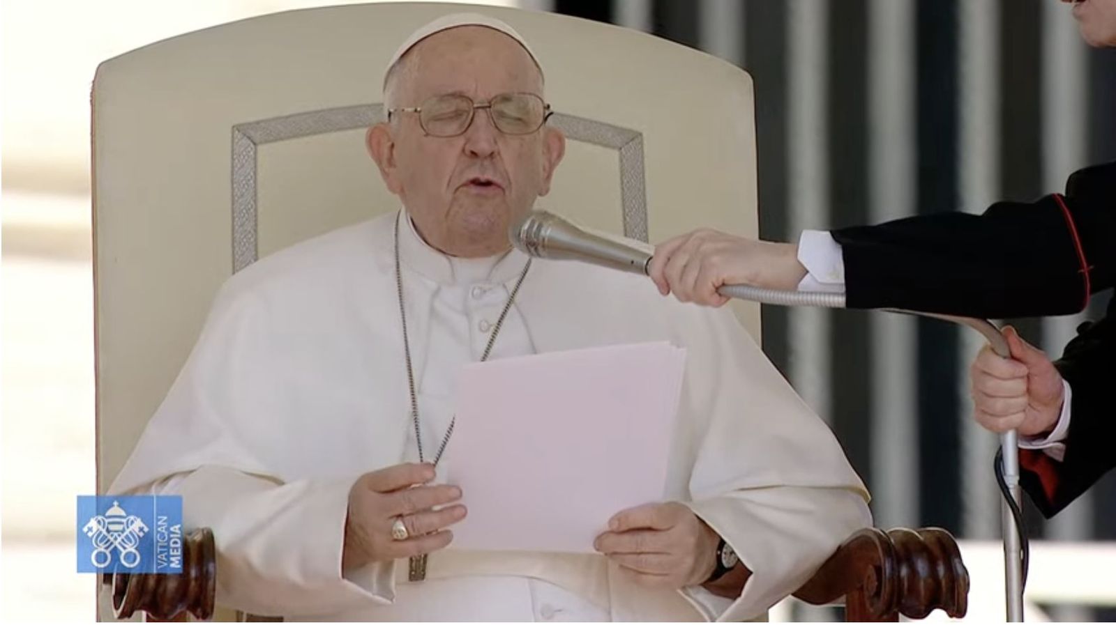 Francisco, en una de sus audiencias