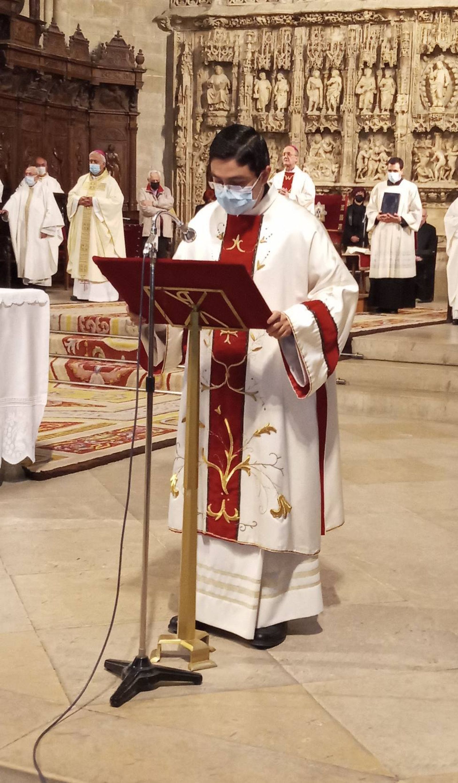 Kevin de Jesús, durante la ceremonia el pasado domingo.