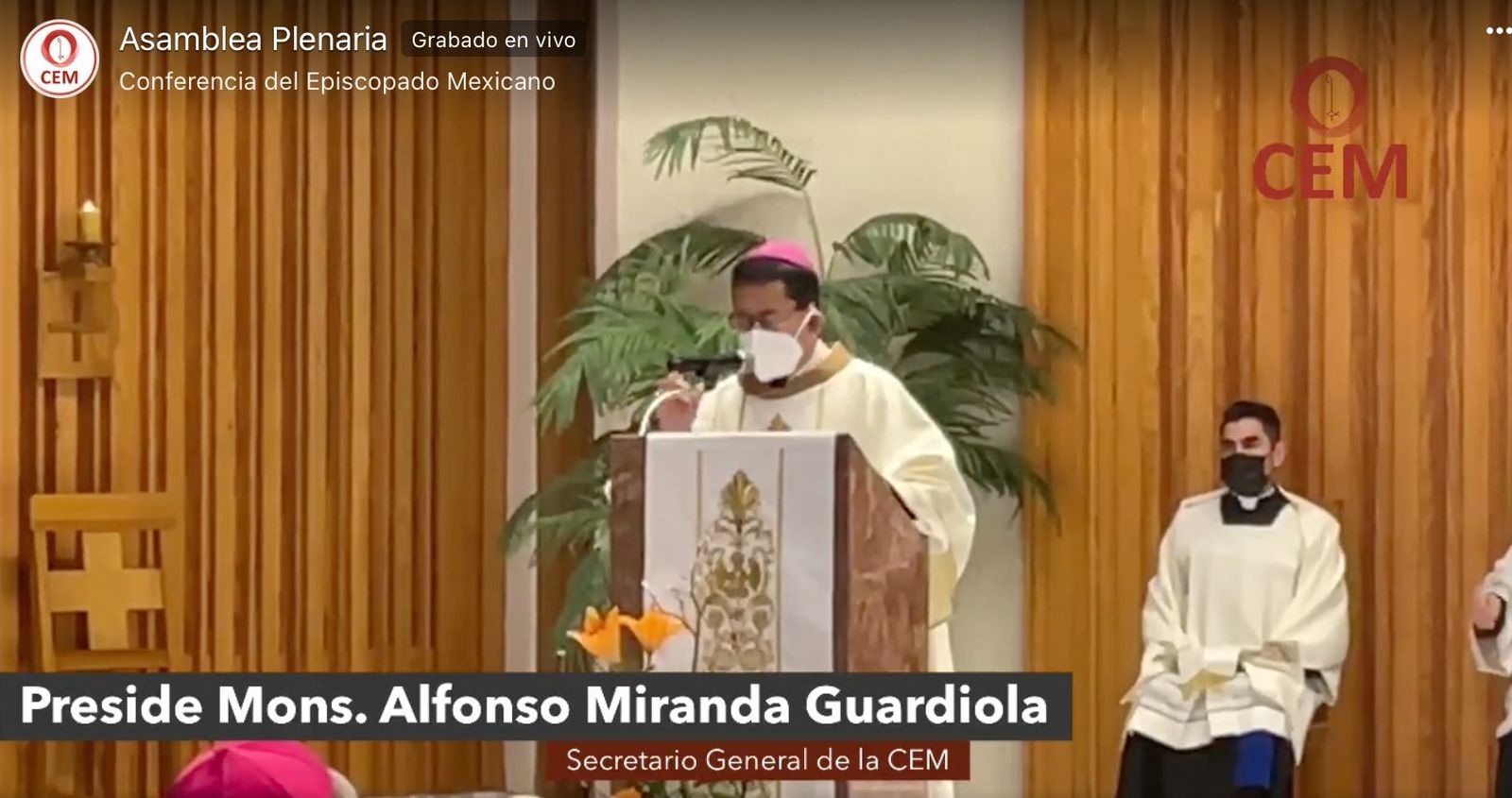 Misa de inicio de actividades. CXI Asamble Pleanaria