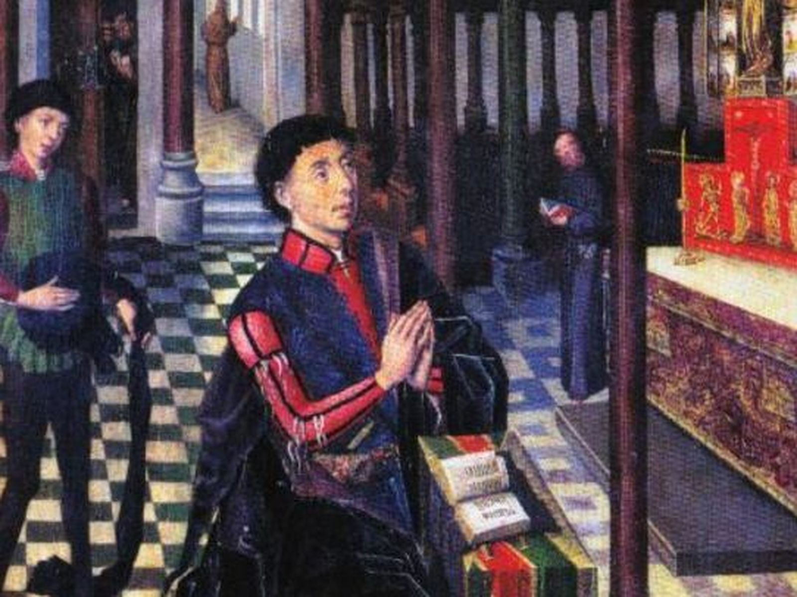 Escena en el Retablo de los Gozos de Santa María